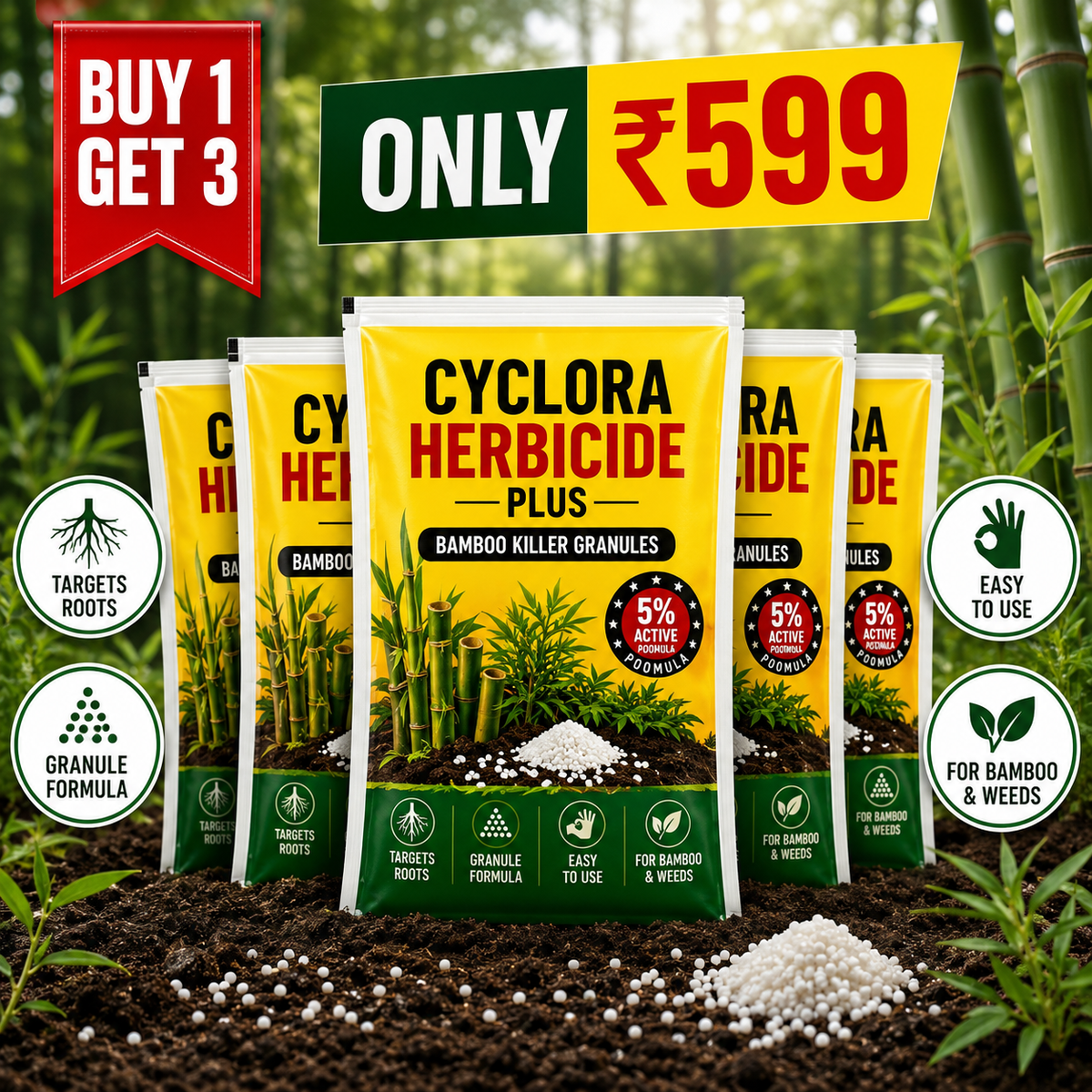 Cyclora Herbicide Granules | BUY 1 GET 3 FREE